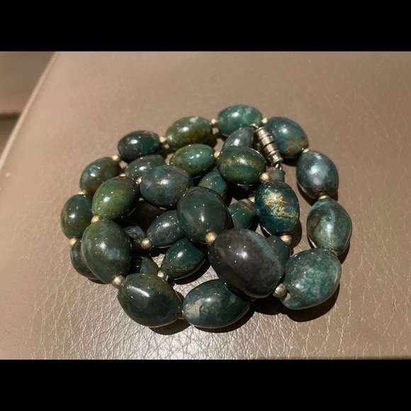 Incredible Vintage Bloodstone Necklace - Picture 2 of 5
